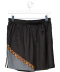 Louis Vuitton Black / Grey Monogram 100% Silk Shorts UK 8