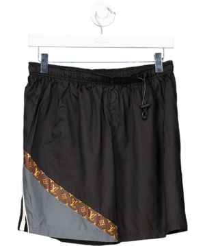 Louis Vuitton Black / Grey Monogram 100% Silk Shorts UK 8