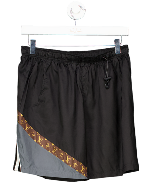 Louis Vuitton Black / Grey Monogram 100% Silk Shorts UK 8