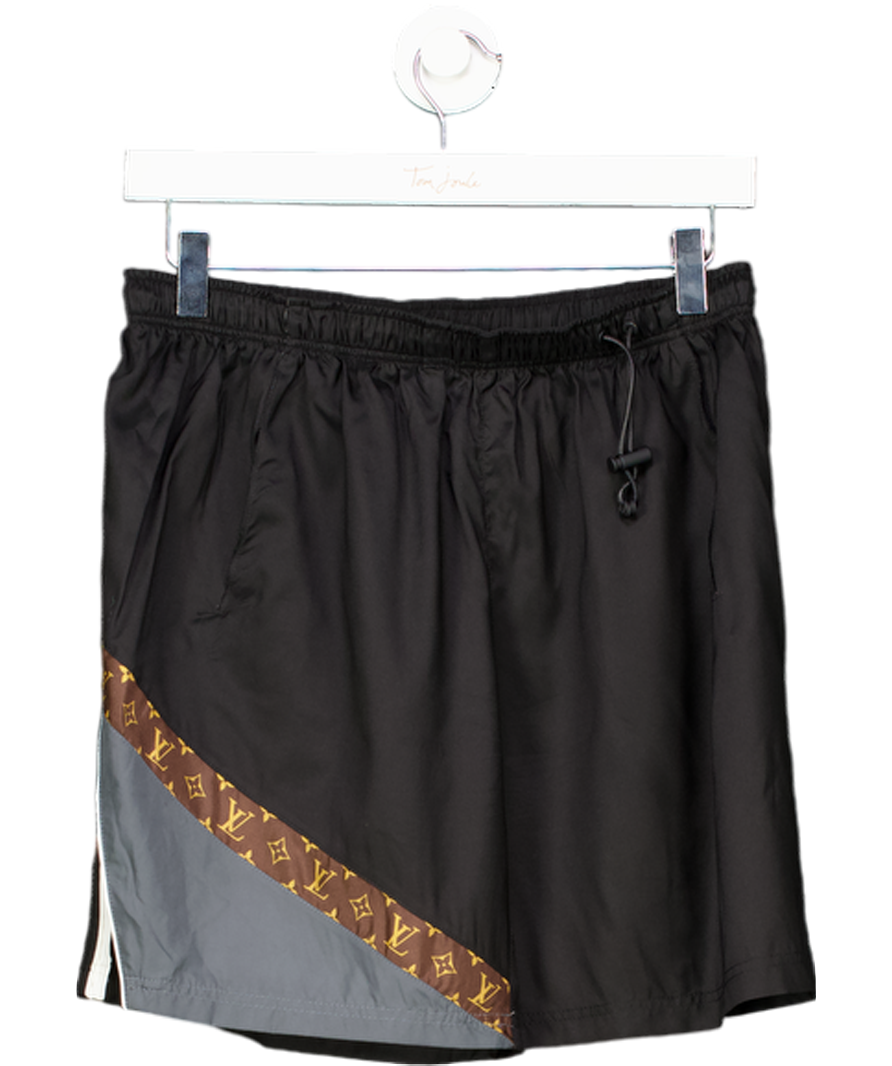 Louis Vuitton Black / Grey Monogram 100% Silk Shorts UK 8
