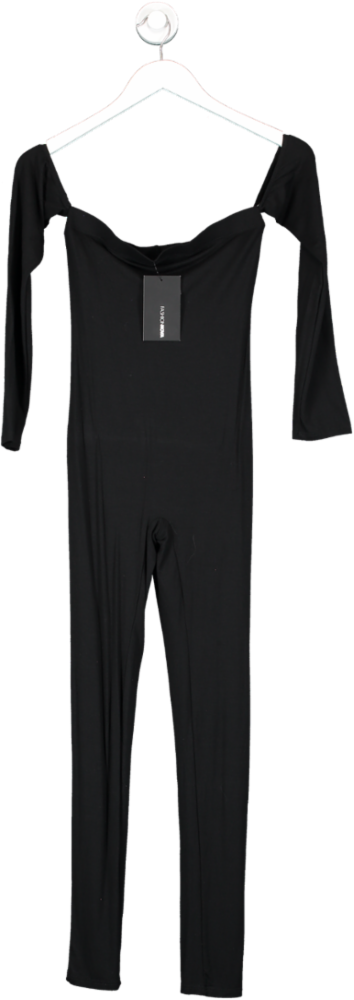 Fashion Nova Black Soothe Off Shoulder Jumpsuit UK S