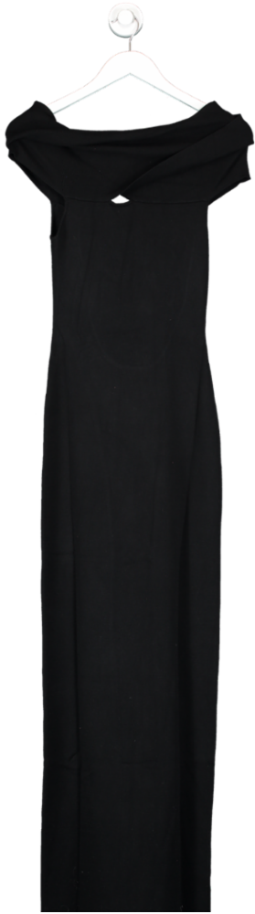 Meshki Black Terese Off Shoulder Knit Maxi Dress UK M