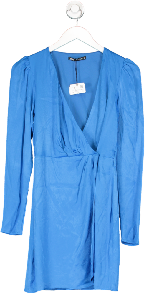 ZARA Blue Satin Mini Dress BNWT UK S Reliked ZARA Blue Satin Mini Dress BNWT UK S Reliked