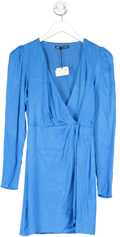 ZARA Blue Satin Mini Dress BNWT UK S