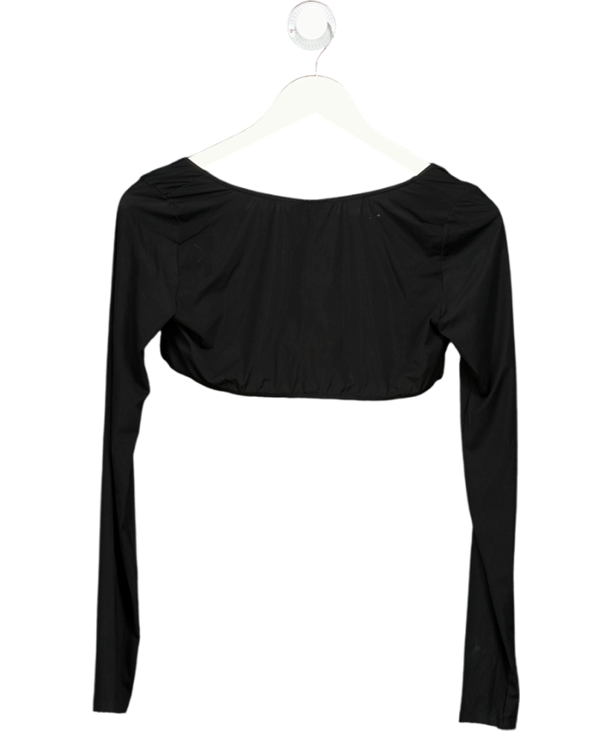 ZARA Black Extreme Crop Top UK S