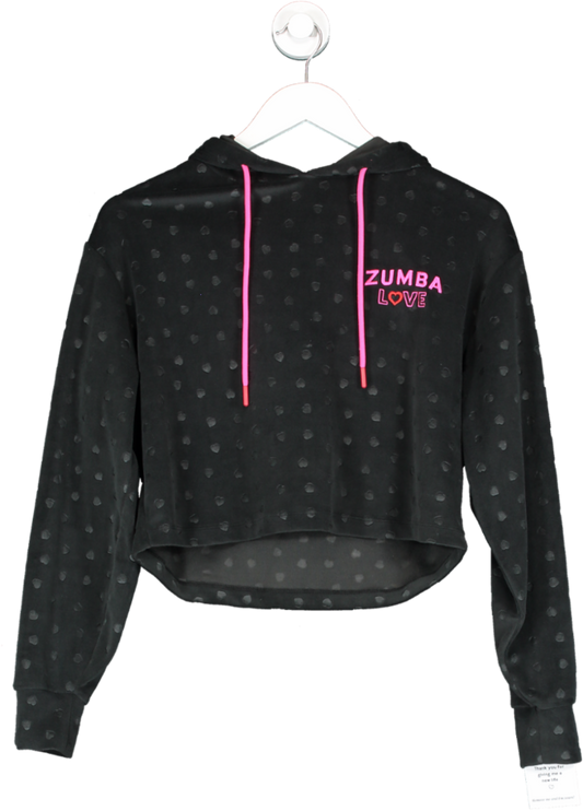 Zumba Wear Black Zumba Kiss Crop Sweatshirt UK XS