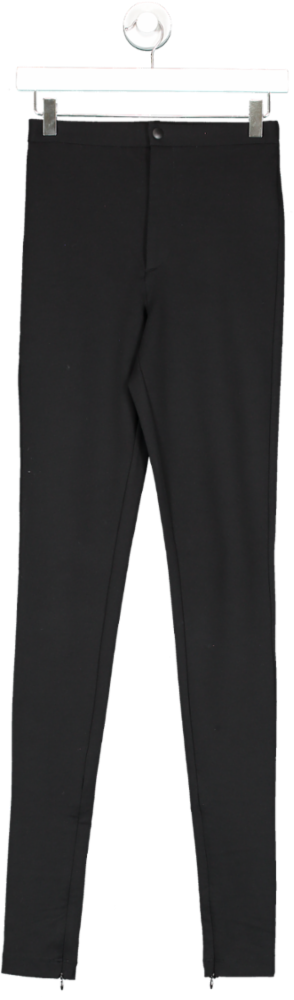 Wardrobe.NYC Black High-rise Side-zip Leggings UK XS/S