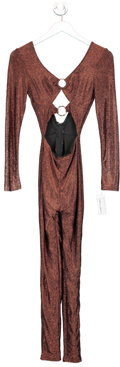 Farai London Metallic Mahina Lustre Copper Jumpsuit UK S