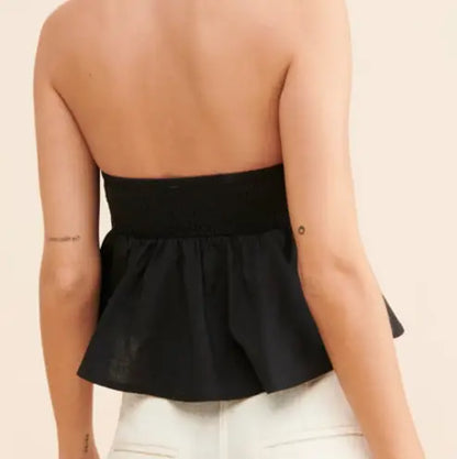 Free People Black Avery Tube Top UK S