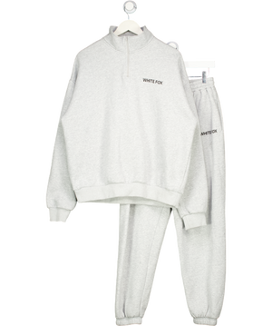 White Fox 2-piece Grey Logo Sweat Shirt And Jogger Set UK M/L