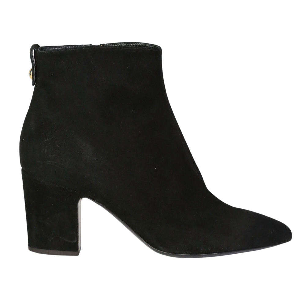 Guiseppe Zanotti Black Suede Block Heel Ankle Boots UK 5 EU 38 👠