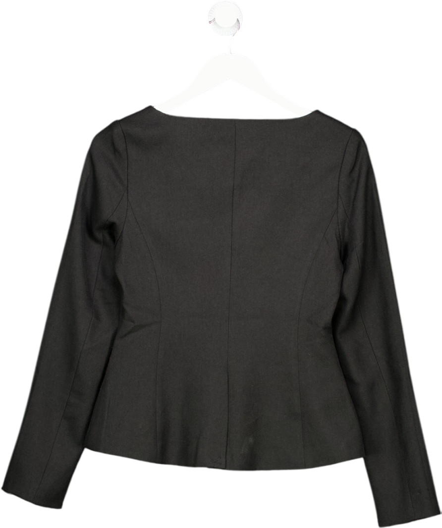 4th & Reckless Sadie Black Square Neck Gold Buttoned Jacket UK 8