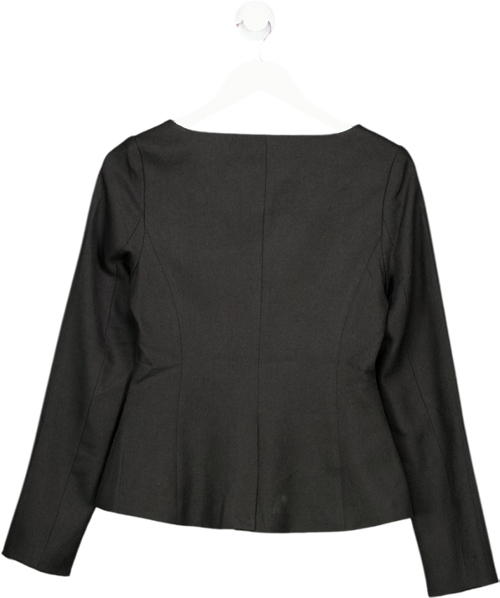 4th & Reckless Sadie Black Square Neck Gold Buttoned Jacket UK 8