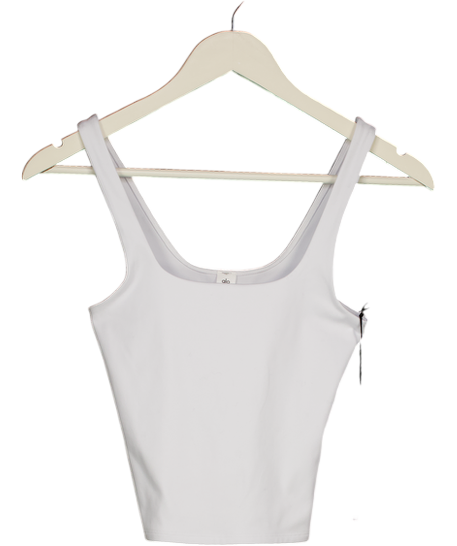 ALO White Softsculpt Precision Tank Top UK S