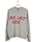 HOSBJERG Patty Wool Blend "the Last Ride" Oversize Sweater Grey UK M
