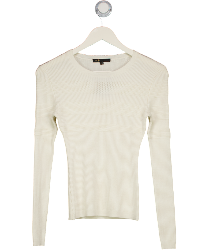 Maje Cream Knit Jumper Sz1 UK 8