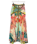 Bhanuni by Jyoti Multicoloured Spliced Midi Skirt UK 8