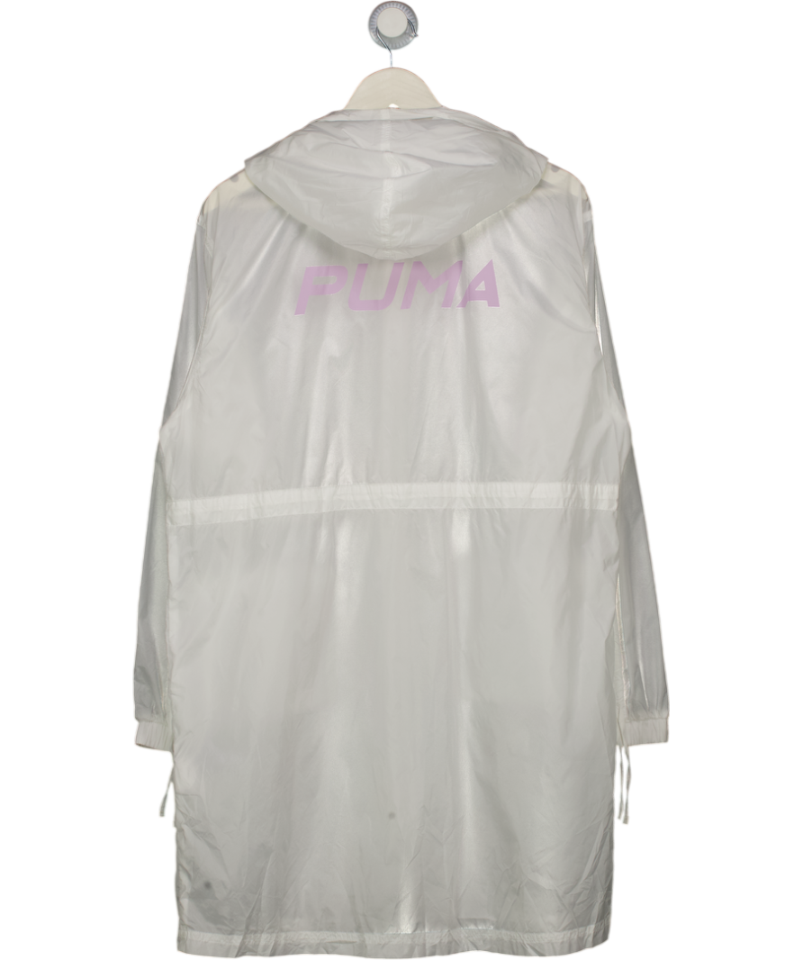 PUMA White Sheer Full Length Zip Jacket UK M