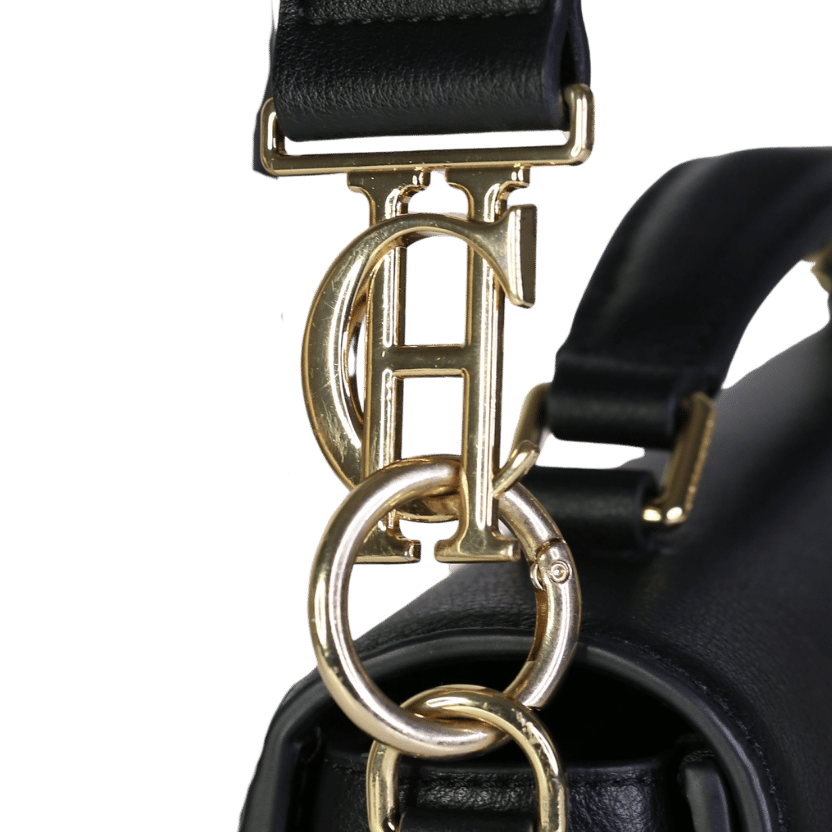 Holland Cooper Black Leather / Gold Cheltenham Bag