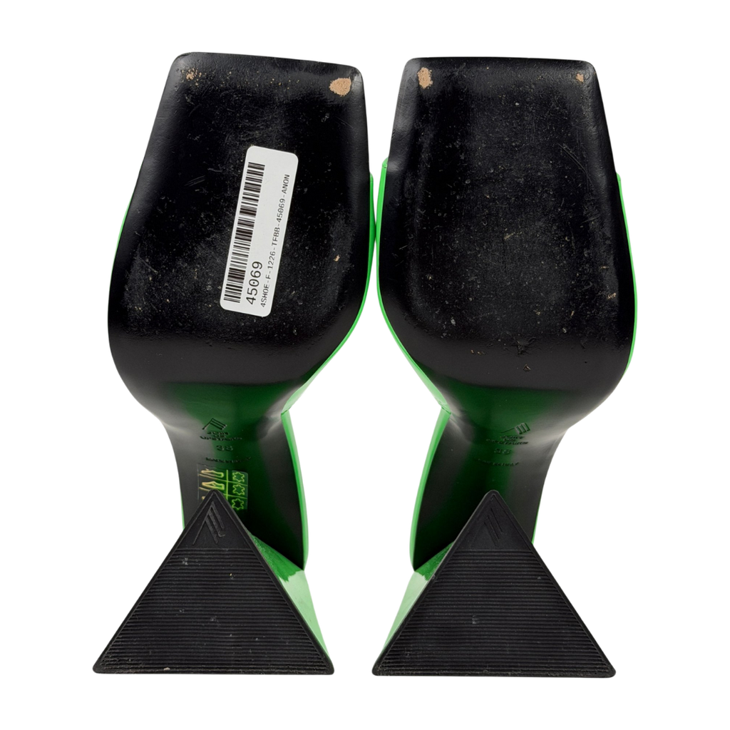 THE ATTICO Green Devon 115mm Mules Sandals EU 38 UK 5