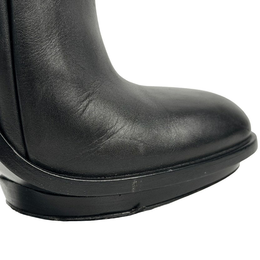 GUCCI Black Leather Lifford Knee-length Boots UK 8 EU 41