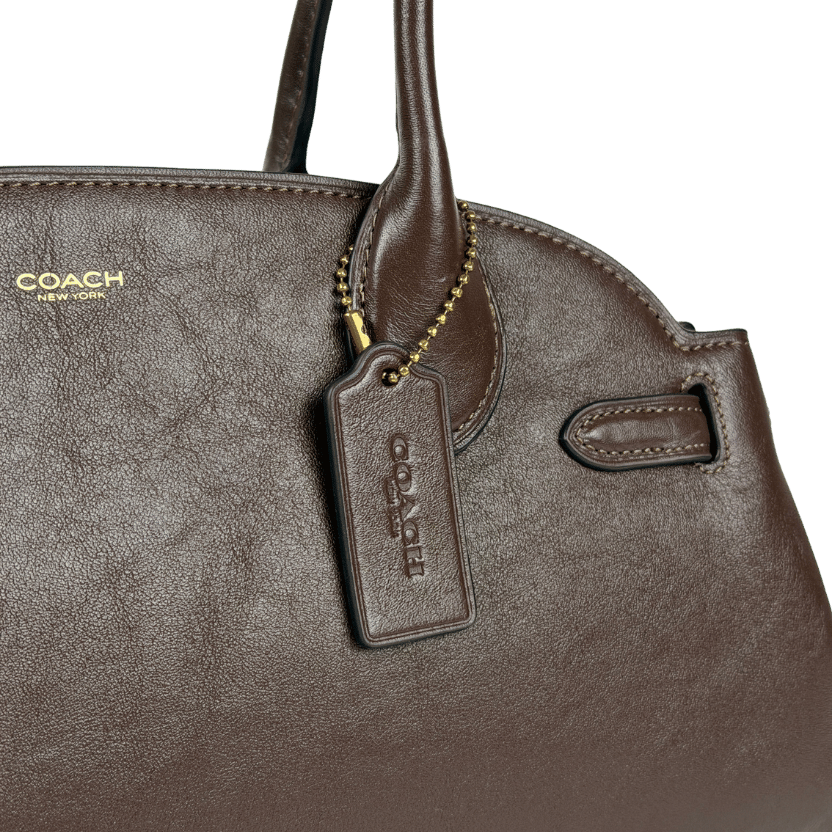 COACH Brown Empire 34 Leather Carryall Bag One Size