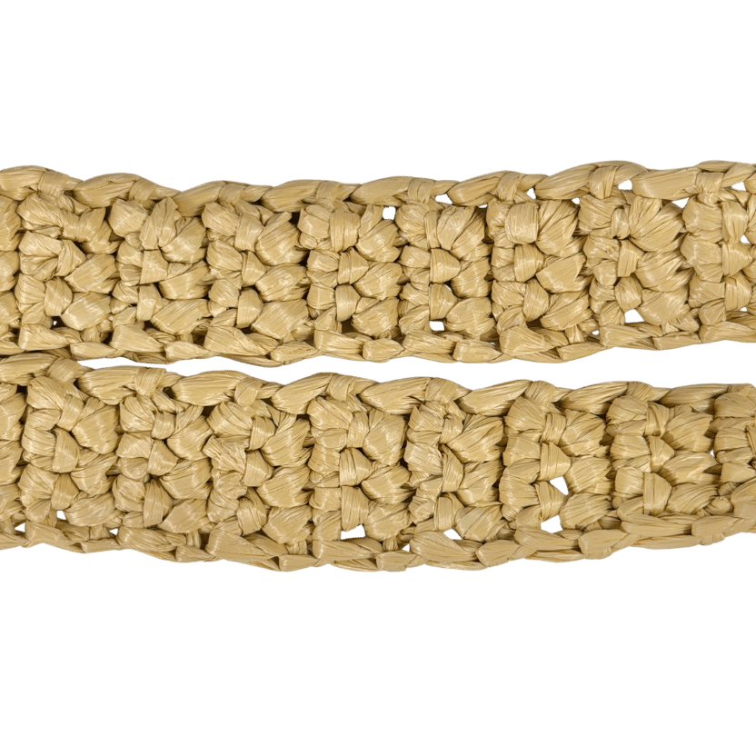 PRADA Beige Small Logo Raffia Tote Bag