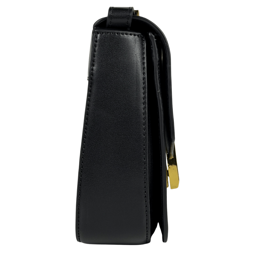 DEMELLIER LONDON The Vancouver Leather Handbag Smooth Black Leather