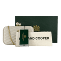 HOLLAND COOPER Cream Vienna Evening Bag Champagne Pearl
