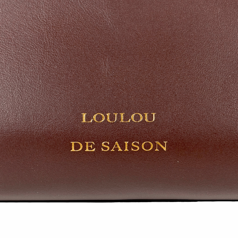 LOULOU DE SAISON Brown Smooth Leather Aaja Leather Bowling Bag