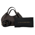 STRATHBERRY Espresso Brown 100% Calf Grain Leather Barra Mini Bag