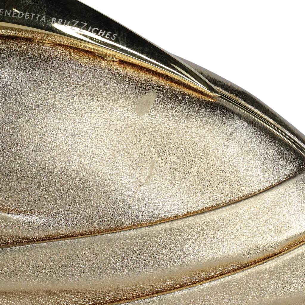 BENEDETTA BRUZZICHES Metallic Gold Belle Du Jour Clutch Bag