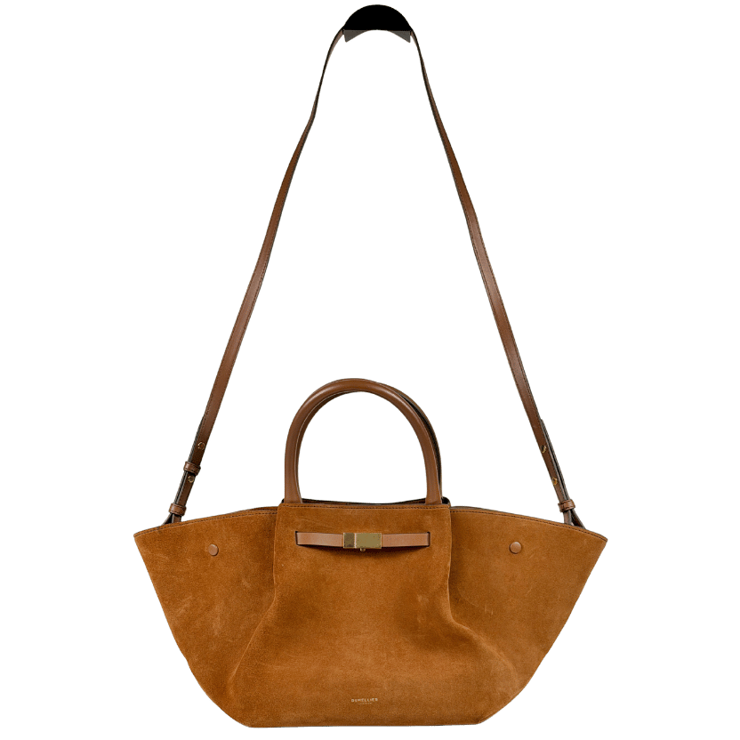 DEMELLIER LONDON Brown New York Midi Suede Tote Bag