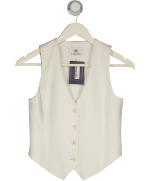 ARITZIA Babaton Ivory White Waistcoat Top Sz00 UK XXS