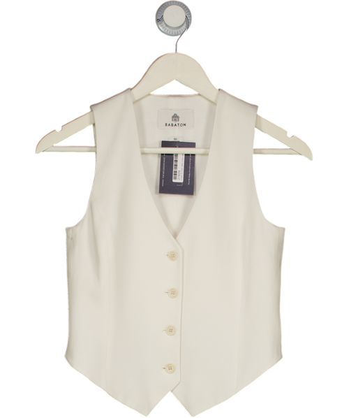 ARITZIA Babaton Ivory White Waistcoat Top Sz00 UK XXS