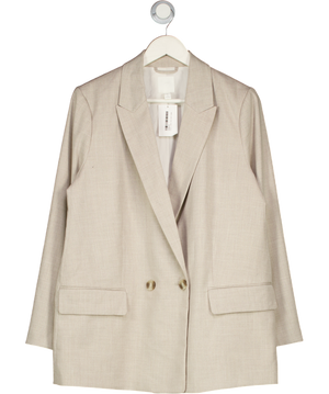 H&M Cream Oversized Double Breasted Blazer UK 16