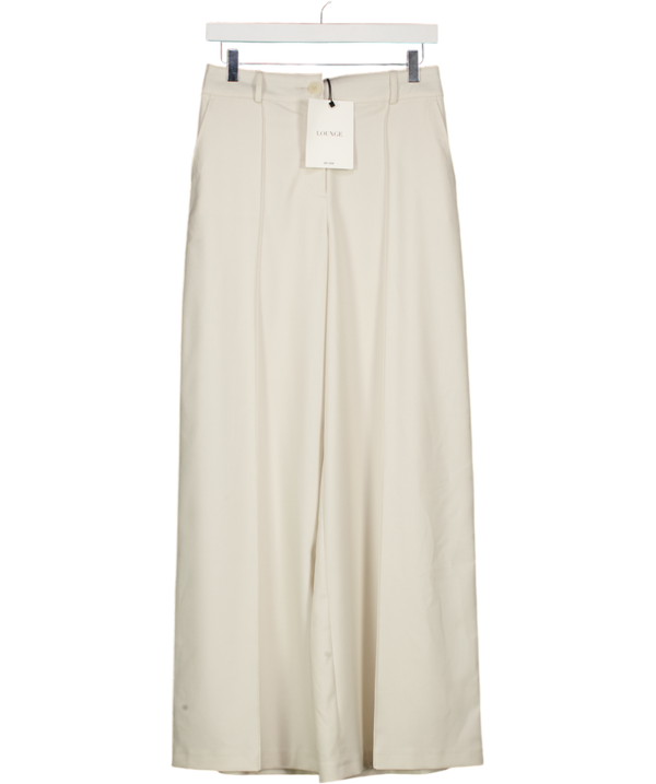 Lounge Underwear Cream Seam Detail Wide Leg Trousers UK XS
