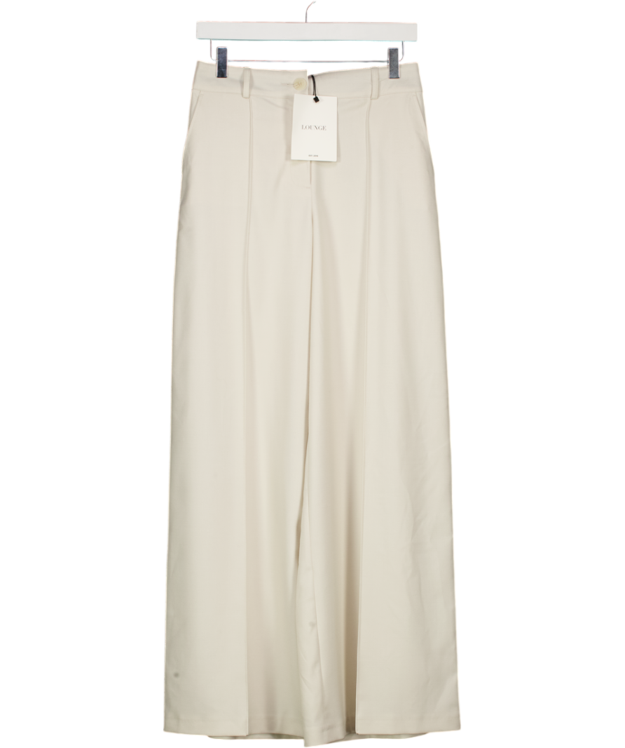 Lounge Underwear Cream Seam Detail Wide Leg Trousers UK XS