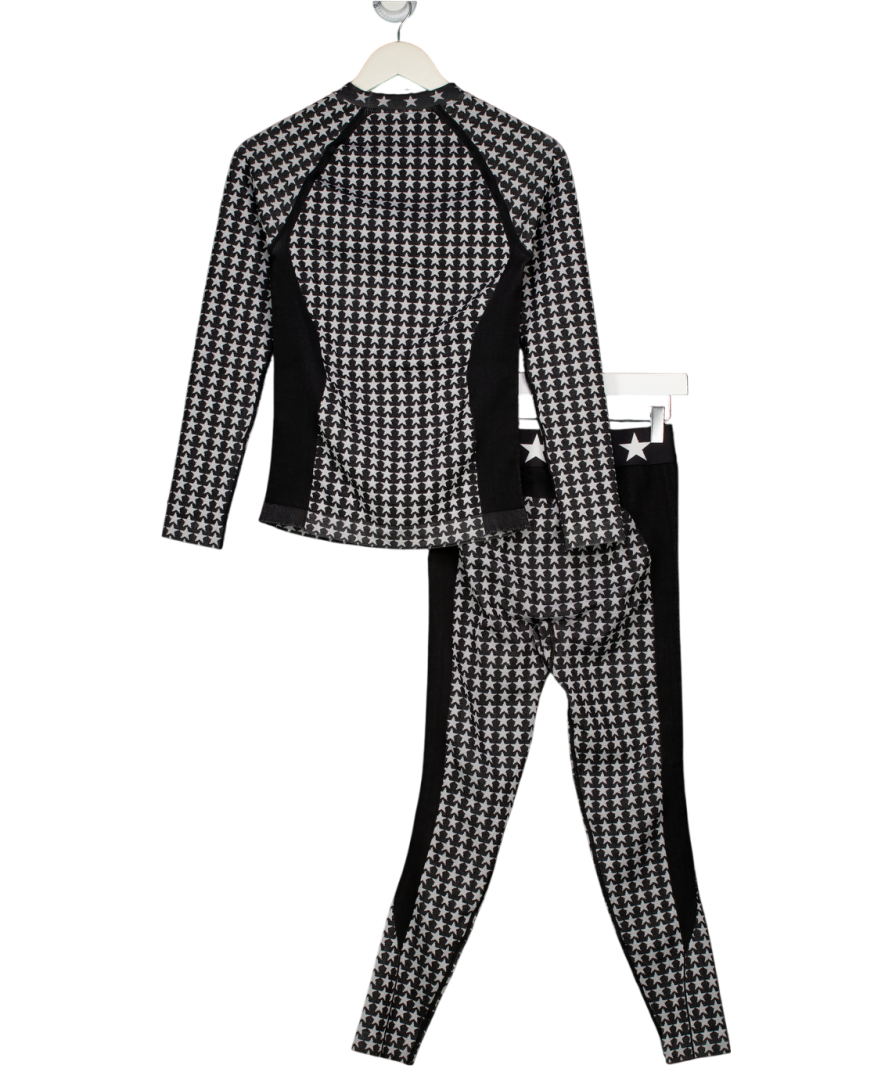 GOLDBERGH Black 2-piece Ski Star Print Base Layer Set UK XXS-XS