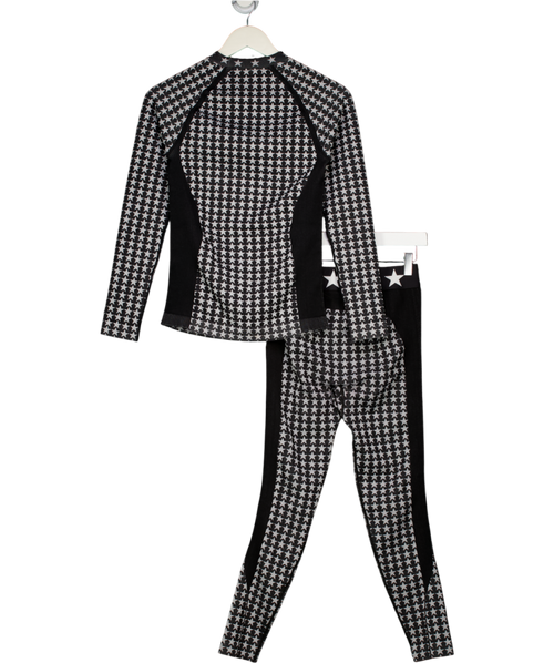 GOLDBERGH Black 2-piece Ski Star Print Base Layer Set UK XXS-XS