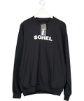 SOREL Black Embroidered Logo Crewneck Sweatshirt UK M