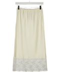 COOSH Cream Lace Trim Satin Slip Skirt UK XS/S