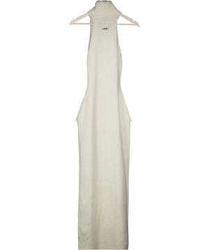 LA SISTERS White Knitted Maxi Scarf Dress Off-white UK XS/S