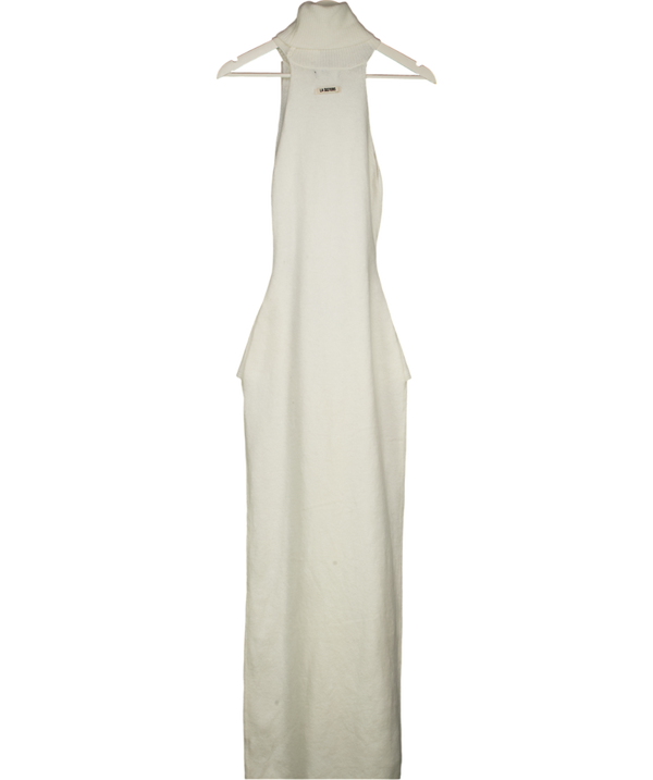 LA SISTERS White Knitted Maxi Scarf Dress Off-white UK XS/S