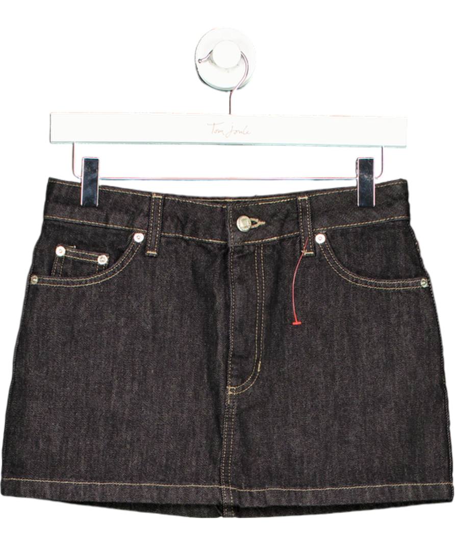 Topshop Denim Pelmet Mini Skirt In Mid Blue UK 6