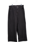 ASOS Black High Rise Wide Leg Jean UK 18