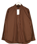 ZARA Brown Striped Oversize Poplin Shirt UK S