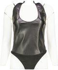 White Fox Black I Think I'm Ready Pu Bodysuit UK M