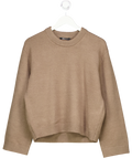 GINA TRICOT Brown Crew Neck Boxy Jumper UK S