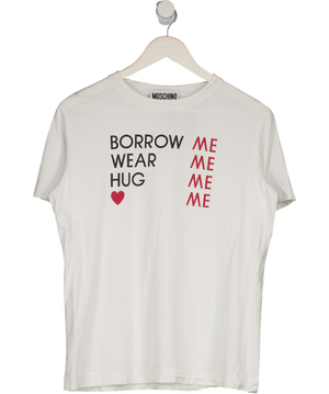 Moschino White Limited Edition 40th Anniversary T-shirt UK M